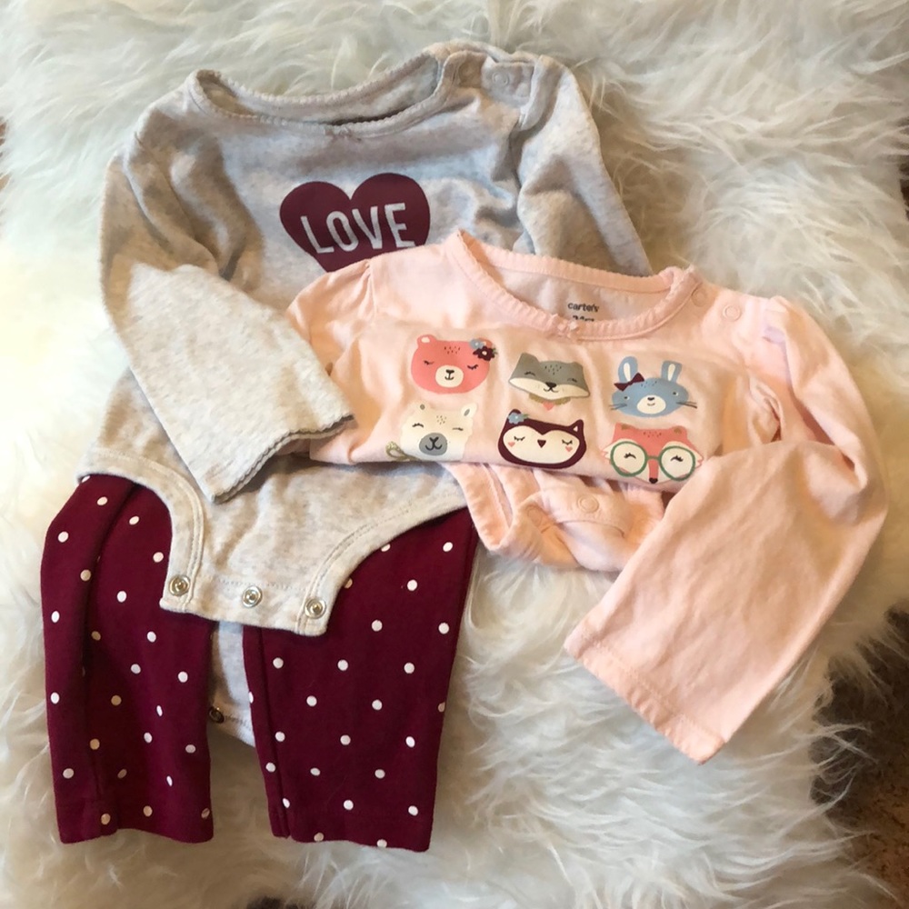 Carter’s girl set long sleeve 24m